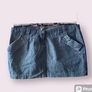 Denim mini skirt